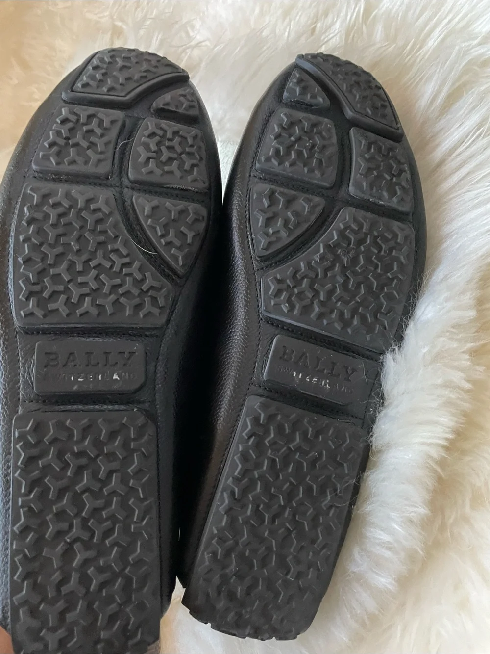 Authentic Bally black driving loafers